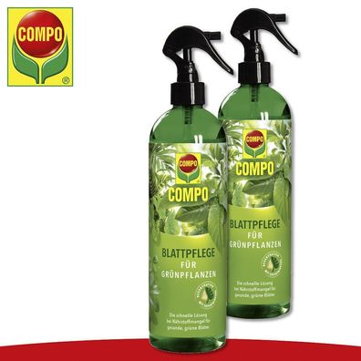Compo 2 x 500 ml Blattpflege für Grünpflanzen und Palmen Blattdünger
