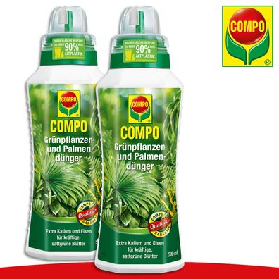 COMPO 2 x 500 ml Grünpflanzen- und Palmendünger