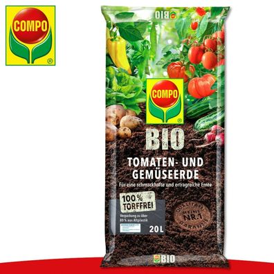Compo 20 l Bio Tomaten- und Gemüseerde torffrei