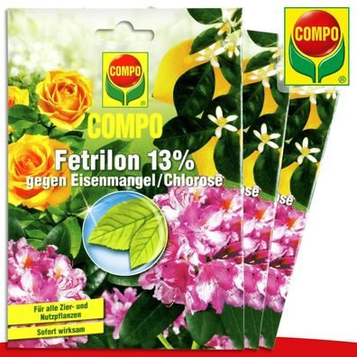 COMPO 3 x 0,02 kg Fetrilon® 13% | Gegen Eisenmangel und Chlorose