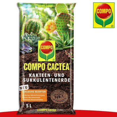 COMPO CACTEA® 5 l Kakteen- und Sukkulentenerde Nährstoffe Boden Topf