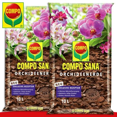 COMPO SANA® 2 x 10 l Orchideenerde Topfpflanzen Anzucht Wachstum Nährstoffe