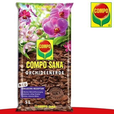 COMPO SANA® 5 l Orchideenerde Wachstum Topfpflanzen Pflege Blumen Boden
