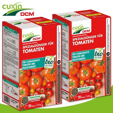Cuxin 2 x 1,5 kg Spezialdünger für Tomaten Naturdünger Bio