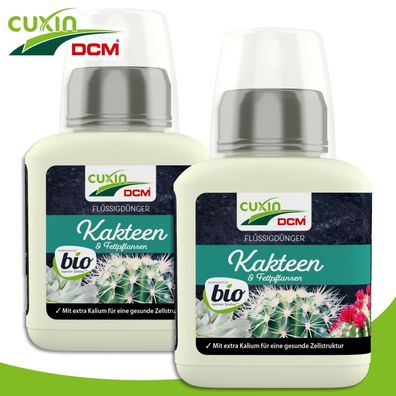 Cuxin 2 x 250 ml Flüssigdünger Kakteen & Fettpflanzen BIO Naturdünger Wachstum