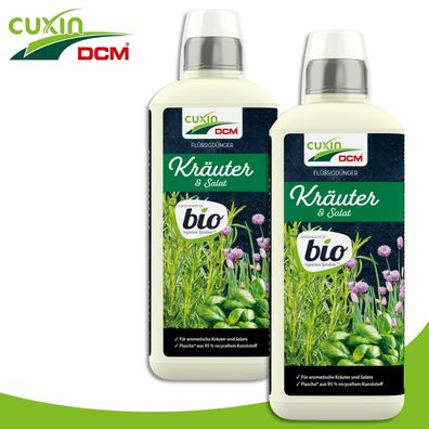 Cuxin 2x800 ml Flüssigdünger Kräuter & Salat BIO Naturdünger Nährstoffe Wachstum