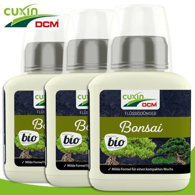 Cuxin 3 x 250ml Flüssigdünger Bonsai Bio Pflege Nährstoffe Wachstum Bäumchen