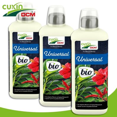 Cuxin 3 x 800 ml Flüssigdünger Universal BIO Naturdünger Wachstum Nährstoffe