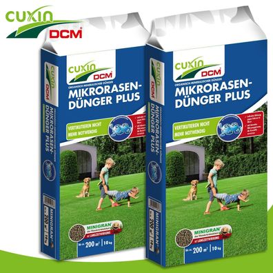 Cuxin DCM 2x 10kg Mikrorasen-Dünger Plus Wachstum Nährstoffe Pflege Garten Wiese