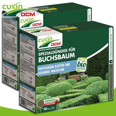 Cuxin DCM 2x 3 kg Spezialdünger für Buchsbaum Aufzucht Wachstum Nährstoffe Hecke