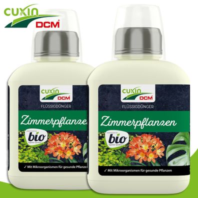 Cuxin DCM 2x 400ml Flüssigdünger Zimmerpflanzen Bio Kaktus Gummibaum Drachenbaum