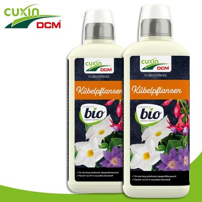 Cuxin DCM 2x 800ml Flüssigdünger Kübelpflanzen Bio Hortensie Kirschlorbeer Pfleg