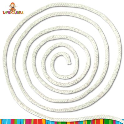 5 m Baumwollkordel geflochten Schnur Seil Makramee Ø 5 mm | Weiß