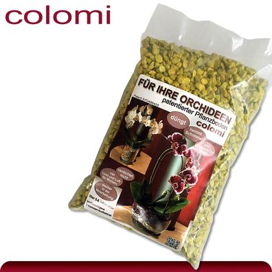Colomi 1 l patentiertes Pflanzensubstrat für Orchideen | 4 bis 8 mm | gelb