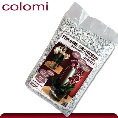 Colomi 1 l patentiertes Pflanzensubstrat für Orchideen | 4 bis 8 mm | weiß
