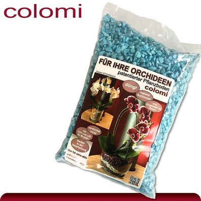 Colomi 1 l patentiertes Pflanzensubstrat für Orchideen | 4-8 mm | blau