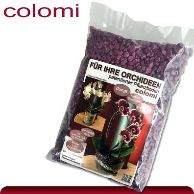 Colomi 1 l patentiertes Pflanzensubstrat für Orchideen | 4-8 mm | flieder