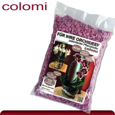 Colomi 1 l patentiertes Pflanzensubstrat für Orchideen | 4-8 mm | fuchsia
