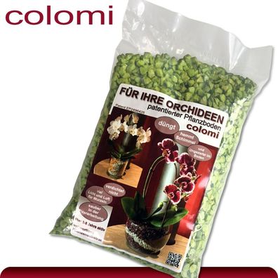 Colomi 1 l patentiertes Pflanzensubstrat für Orchideen | 4-8 mm | grün