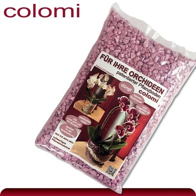 Colomi 1 l patentiertes Pflanzensubstrat für Orchideen | 4-8 mm | rosa