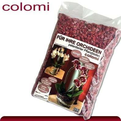 Colomi 1 l patentiertes Pflanzensubstrat für Orchideen | 4-8 mm | rot