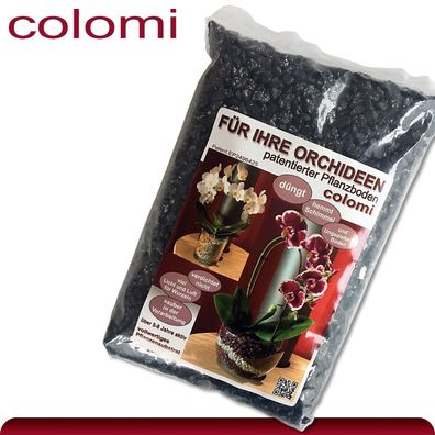 Colomi 1 l patentiertes Pflanzensubstrat für Orchideen | 4-8 mm | schwarz