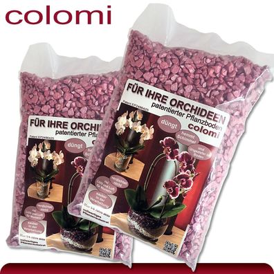 Colomi 2 x 1 l patentiertes Pflanzensubstrat für Orchideen | 4-8 mm | brombeere