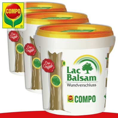 COMPO 3 x 1 kg Lac Balsam® Wundverschluss Heilung Rinde Bäume Zierholz Anstrich