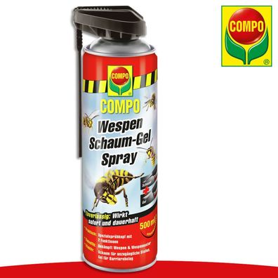 COMPO 500 ml Wespen Schaum-Gel Spray | Spezialsprühkopf Bekämpfung Haus Nester
