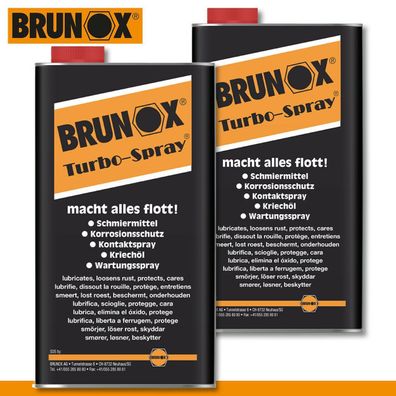 Brunox 2x 5L Turbo-Spray Multifunktionsöl Kriechöl Kontaktspray Schmiermittel