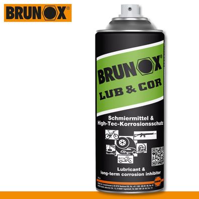 Brunox® 400ml LUB&COR High-Tec-Korrosionsschutz Schmiermittel Metall Waffen