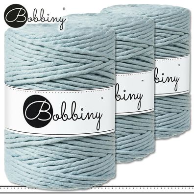 Bobbiny 3 x 100 m Makramee-Kordel 1,5 mm | Misty | Hobby Basteln Premium