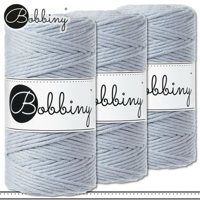 Bobbiny 3 x 100 m Makramee-Kordel 3 mm | Iris | Hobby Basteln Premium