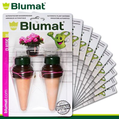 Blumat 10 x 2 Stück Classic XL Zimmerpflanzen Bewässerungssystem Wasserspender