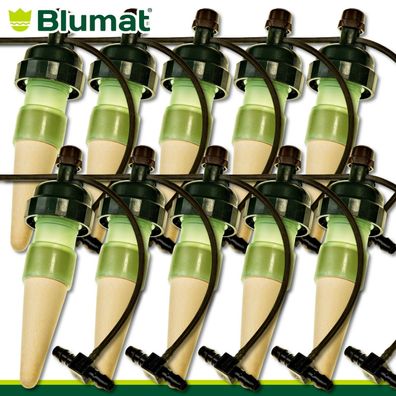 Blumat 10 x Tropf-System mit Tropfschlauch und T-Stück Bewässerungssystem