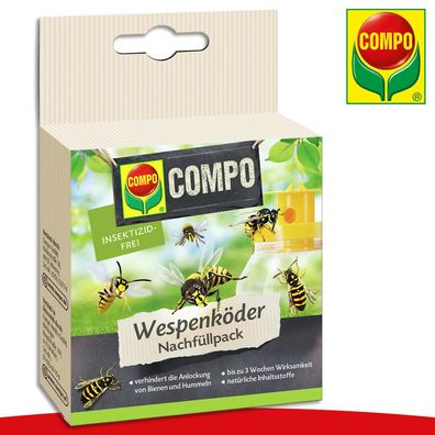 COMPO 90 g (3 x 30 g) Wespenköder Nachfüllpack für Wespen-Falle (Gr. Mittel)