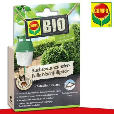 COMPO BIO 1 x Nachfüllpack für Buchsbaumzünsler-Falle (3 Lockstoff-Dispenser)