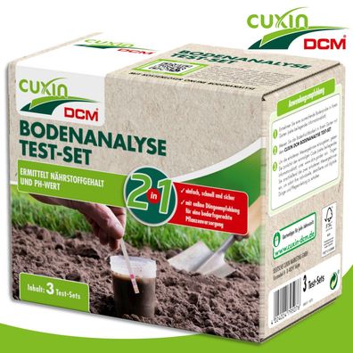 Cuxin DCM 1x 3 Bodenanalyse Test-Sets 2in1 pH-Wert Nährstoffe Schnelltest Mg