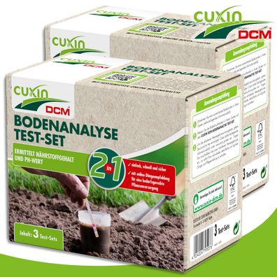 Cuxin DCM 2x 3 Bodenanalyse Test-Sets 2in1 Schnelltest Nährstoffgehalt pH-Wert