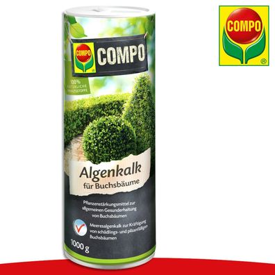 COMPO 1000 g Algenkalk für Buchsbäume Pflege Stärkungsmittel Strauch Buxus