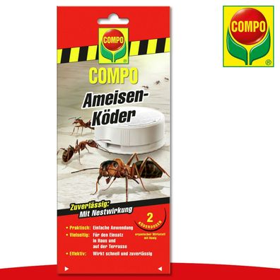COMPO 1x 2Stk. Ameisen-Köder-Dosen N Nestwirkung Bekämpfung Garten Haus Terrasse