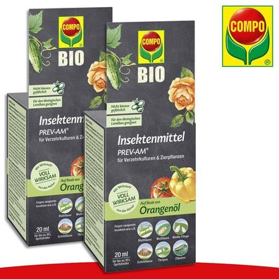 COMPO 2 x 20 ml BIO Insektenmittel PREV-AM Blattläuse Weiße Fliege Paprika Salat