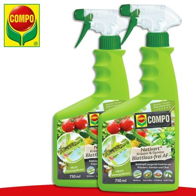 COMPO 2 x 750 ml Nativert® Kräuter & Gemüse Blattlaus-frei AF