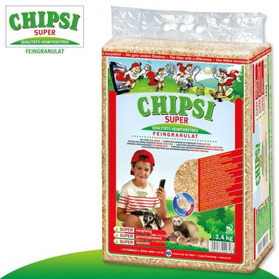 Chipsi 3,4 kg Super Einstreu-Feingranulat Heimtierstreu Geruchsbindend Kleintier