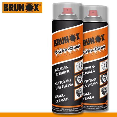 Brunox 2x 500ml Turbo-Clean Bremsenreinigung Pflege Öl Fett Staub Wartung Auto