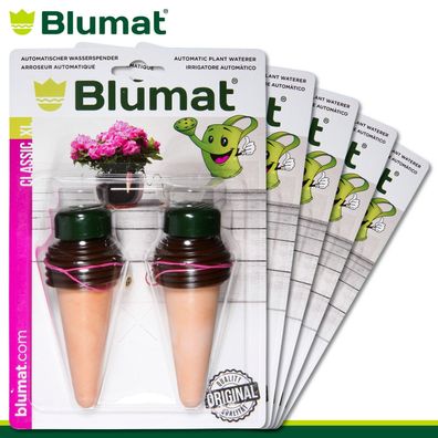 Blumat 5 x 2 Stück Classic XL Zimmerpflanzen Bewässerungssystem Wasserspender