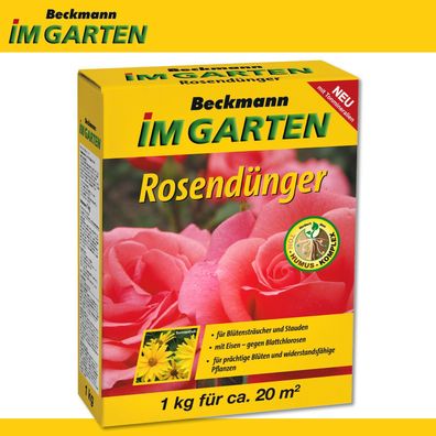 Beckmann 1 kg Rosendünger Blütensträucher Stauden Rosenbusch