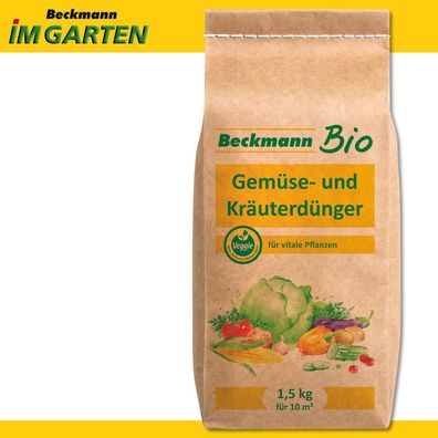 Beckmann 1,5 kg Bio Gemüse- und Kräuterdünger für vitale Pflanzen