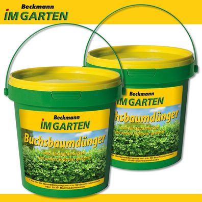 Beckmann 2 x 1 kg Buchsbaumdünger Liguster Strauch Sträucher Buchsbaumhecke