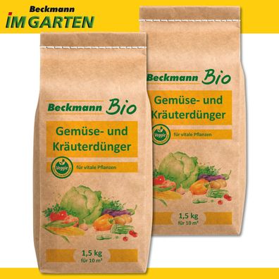 Beckmann 2 x 1,5 kg Bio Gemüse- und Kräuterdünger